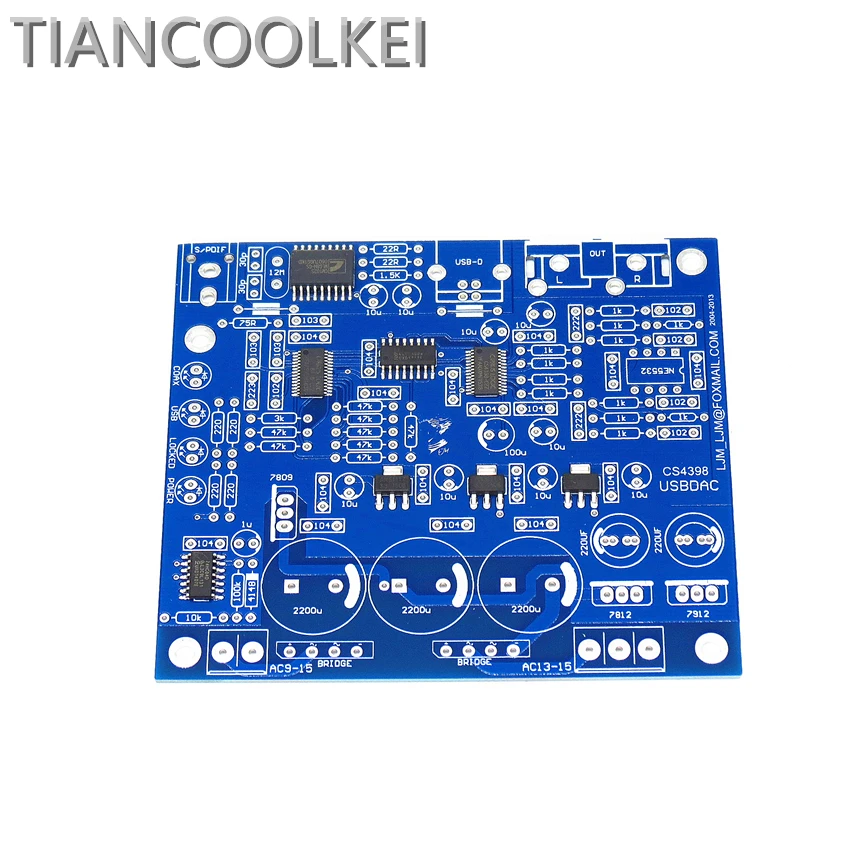 CS8416 CS4398 ЦАП DIY комплект с USB коаксиальный 24/192K набор декодера AC15V 32 K-192 K/24 bit