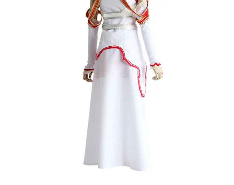 DM COS Anime Sword Art Online Asuna Yuuki Dress Cosplay Costume Uniform Halloween SAO Asuna Battle Suit Set with Wig Hot sale