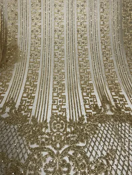 

African embroidery lace with golden sparkle embroidery Jolin-62201 special fabrics for party/host/guest clothing fabrics