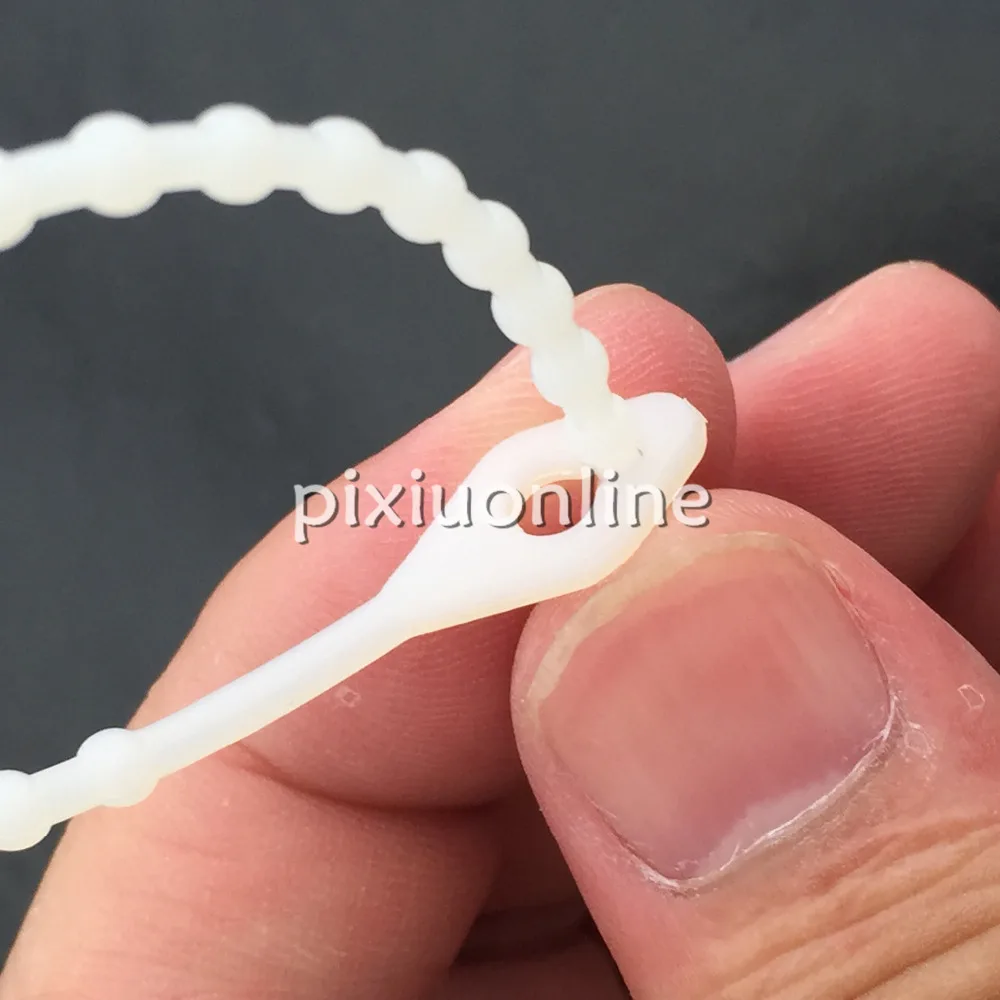 100pcs/pack DS141 Beaded Nylon Cable Ties Releasable 3*180mm Width 2