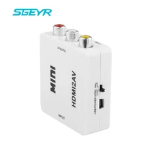 SGEYR MINI HDMI2AV Converter 1080 P HDMI para AV CVBS RCA 3RCA Composite Audio Video Converter Suporte PAL/NTSC
