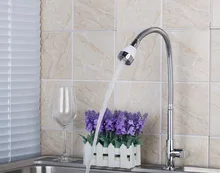 Torayvino DL8551-4 спрей Кухня Поворотный раковины бортике одной ручкой/отверстие Хром вращения тщеславия смесители кран