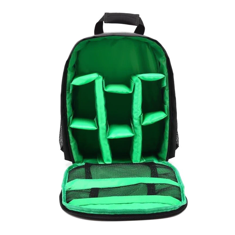 Открытый DSLR цифровая камера сумка рюкзак многофункциональный дышащий камера сумки водонепроницаемый фото сумка чехол для Nikon Canon sony - Цвет: Green