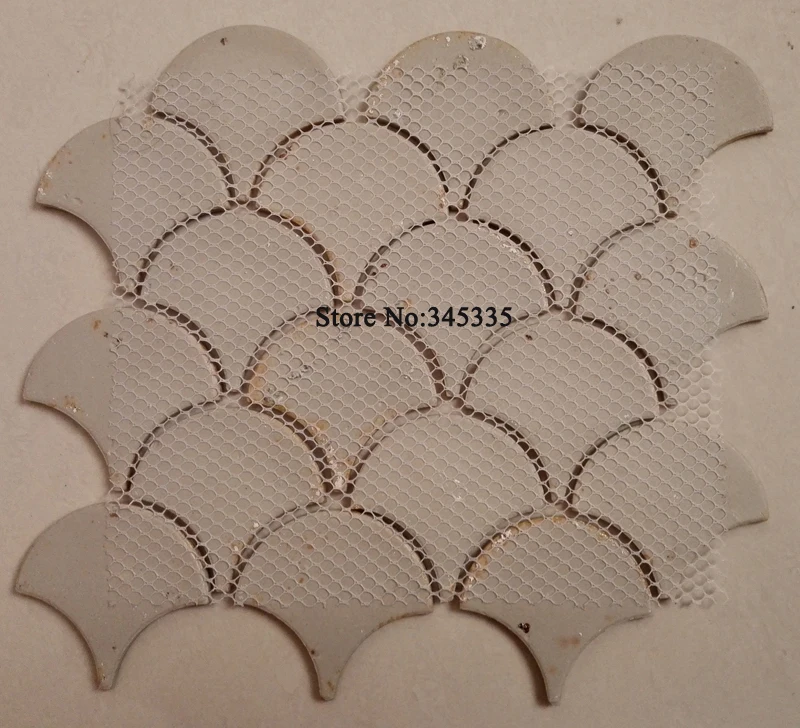 Новая зеленая керамическая мозаичная плитка в форме рыбьей чешуи кухонные обои