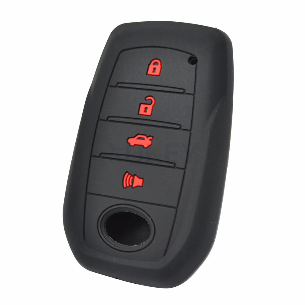 4 кнопки силиконовый чехол для ключей от машины Toyota Fortuner Rav4 Highlander Mark X крышка