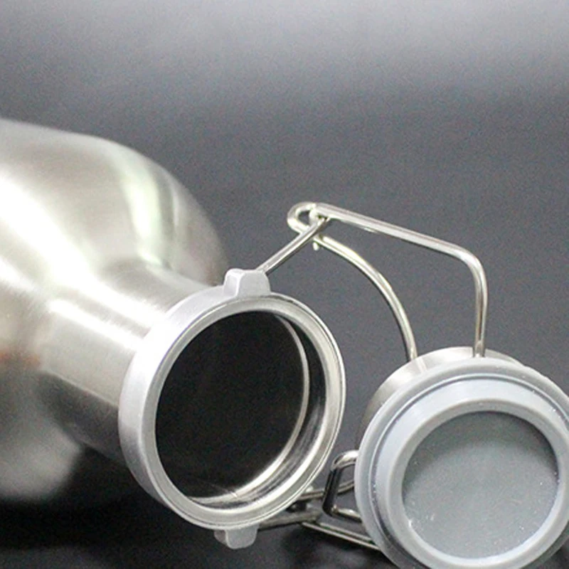 JX-LCLYL 1L/32oz New Stainless Steel Beer Growler Swing Top Beer Bottle Home Brew Tool