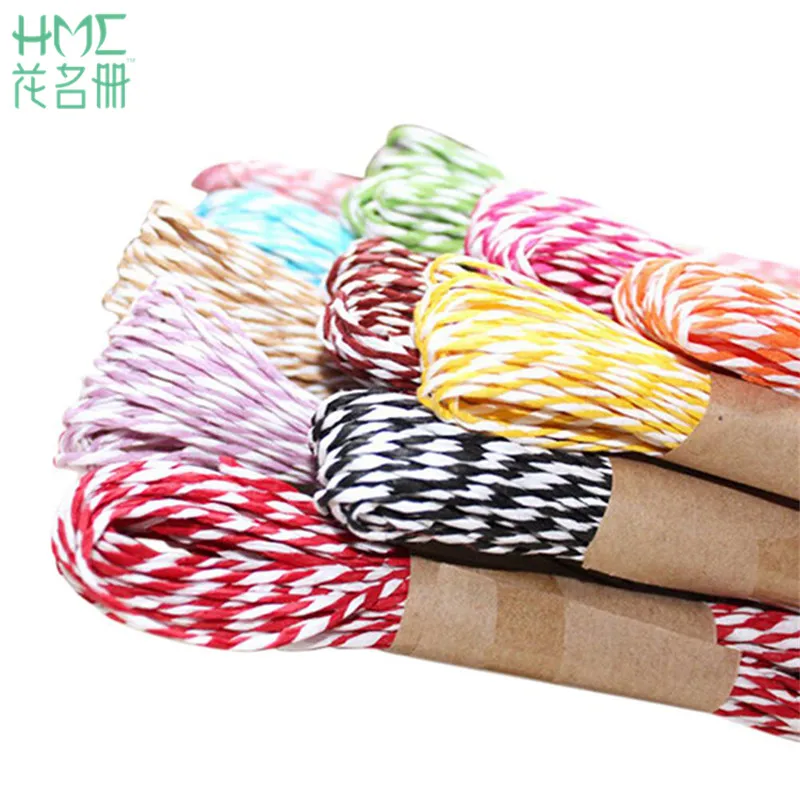 

5Pcs/lot 10M DIY Twisted Paper Raffia Craft Favor Gift Wrapping Twine Rope Thread Scrapbooks Invitation Flower Decoration