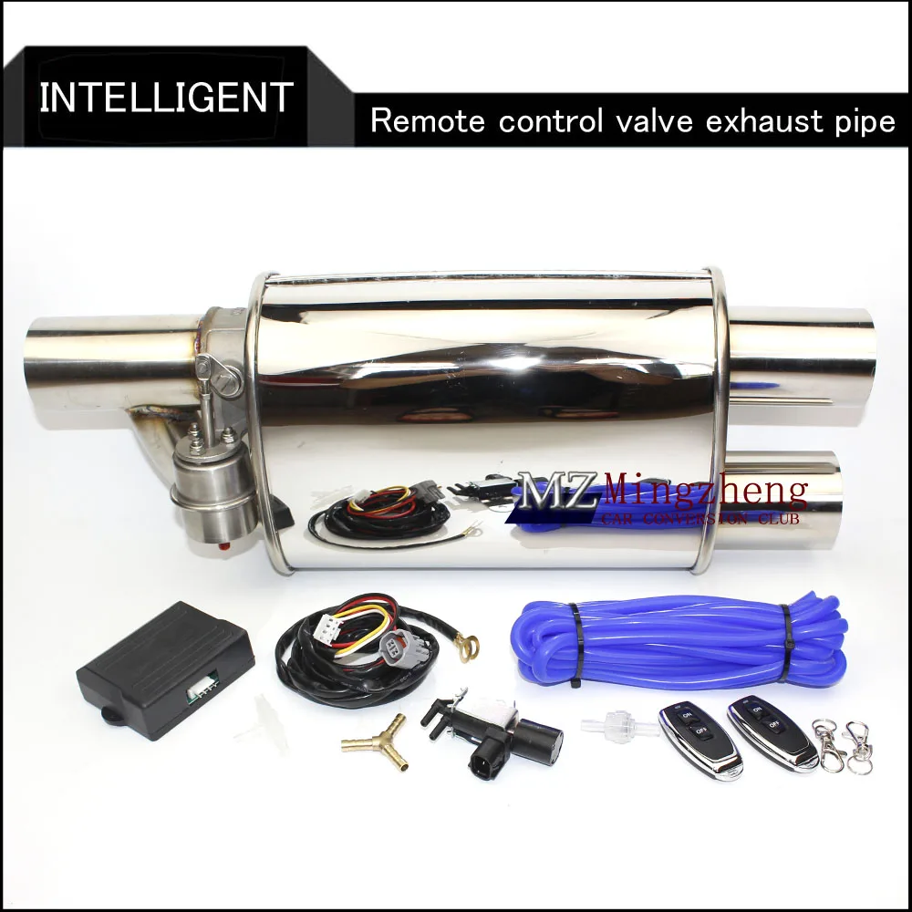 

2.5" Exhaust System Stainless Steel Electric Exhaust CutOut Valve With Electronic Remote Control Switch Muffler exhaust pipe