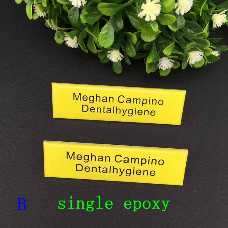 20pcs custom reusable name badge with magnet employee personalized magnetic name tag with acrylic plate (5)