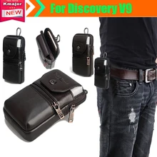 Genuine Leather Carry Belt Clip Pouch Waist Purse bag Case Cover for Discovery V9 Waterproof SmartPhone Free Drop Shipping