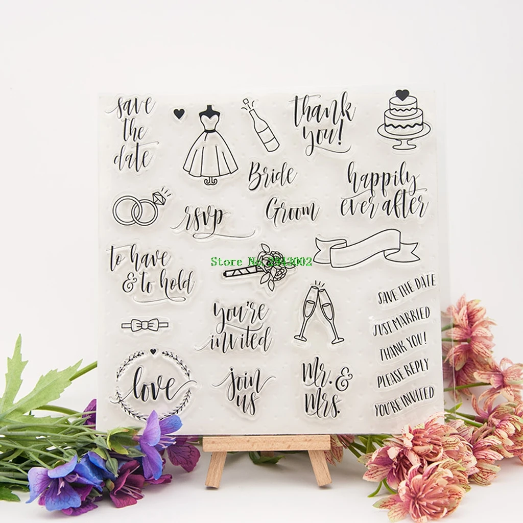 Transparent Clear Silicone Rubber Stamp Cling DIY Diary Scrapbooking Card Crafts 