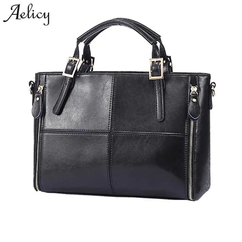 

Aelicy Top-handle Bags Handbags Fashion Patchwork Designer Cattle Split Leather Luxury Handbags Women Bags Designer sac a main