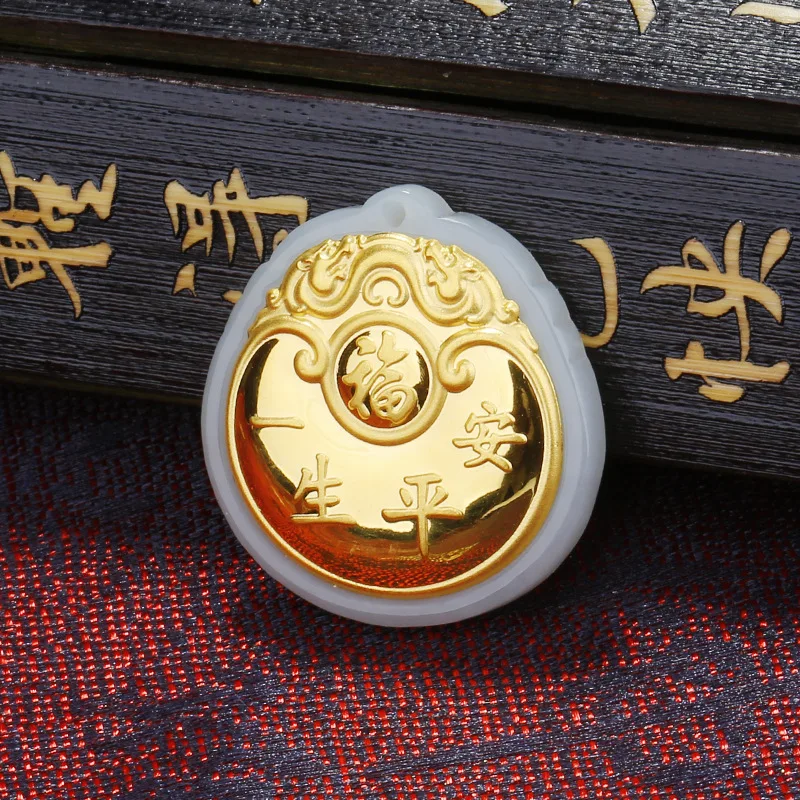 

2019 New Cluci Cage Pendants Asg Choker Necklace Manufacturers Selling Natural Inset Jades Peace Pendant Hetian Circle Life