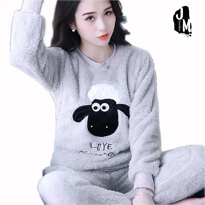 

2017 New Arrival Noenname_null Character Full Round Neck Spring Full Length Pajama Sets