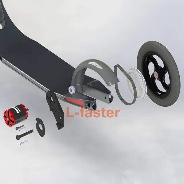 Buy Homemade TOWN 9 Scooter Electric Drive Kit DIY Kickscooter with Belt Drive