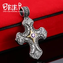 Байер уникальный довольно прохладно Цепочки и ожерелья подвеска для мужчины и женщины Нержавеющая сталь крест ювелирные изделия BP8-164