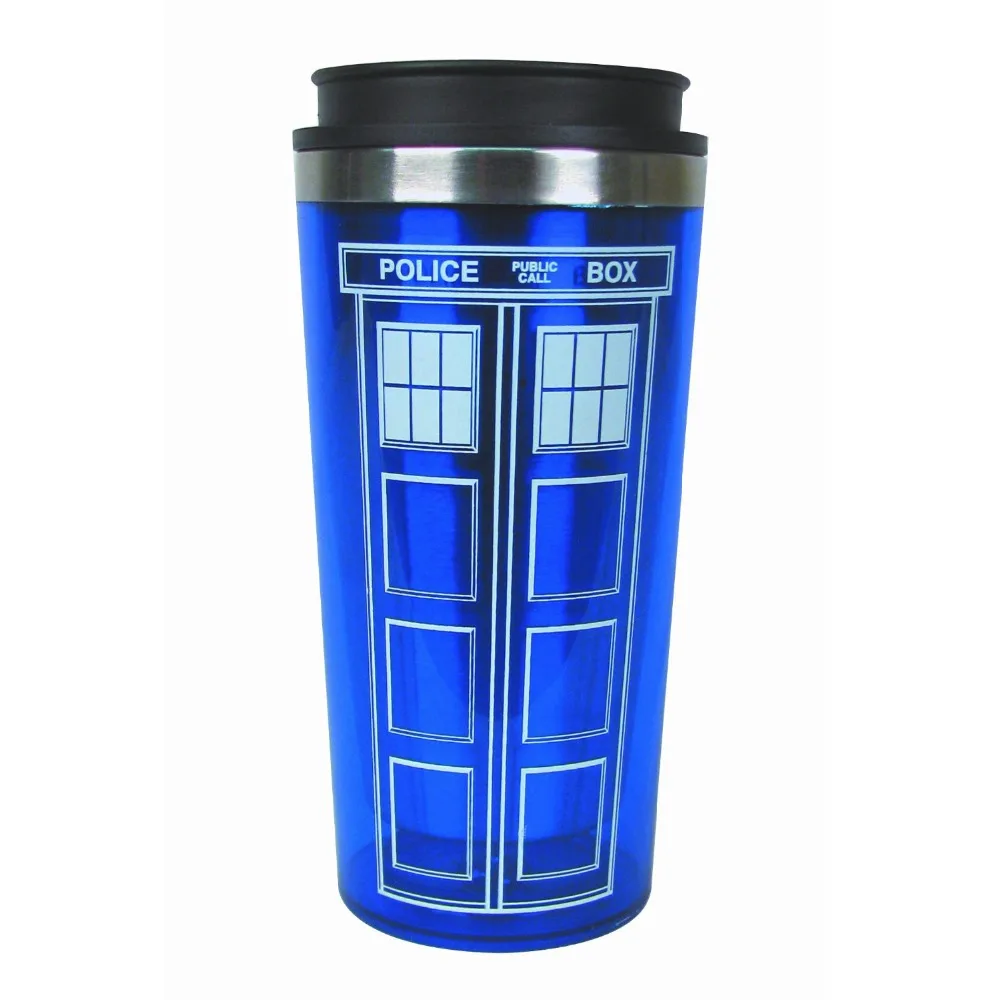 Лидер продаж, кофейная чашка Doctor Dr. Who Tardis с крышкой, кофейная бутылка из нержавеющей стали, интерьерная модная кружка, 450 мл, креативные подарки
