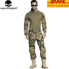 EMERSONGEAR Airsoft G2 BDU Hunting Clothes Combat Shirt Pants with Elbow Knee Pads Tactical Military Hunting Uniform MR EM6925