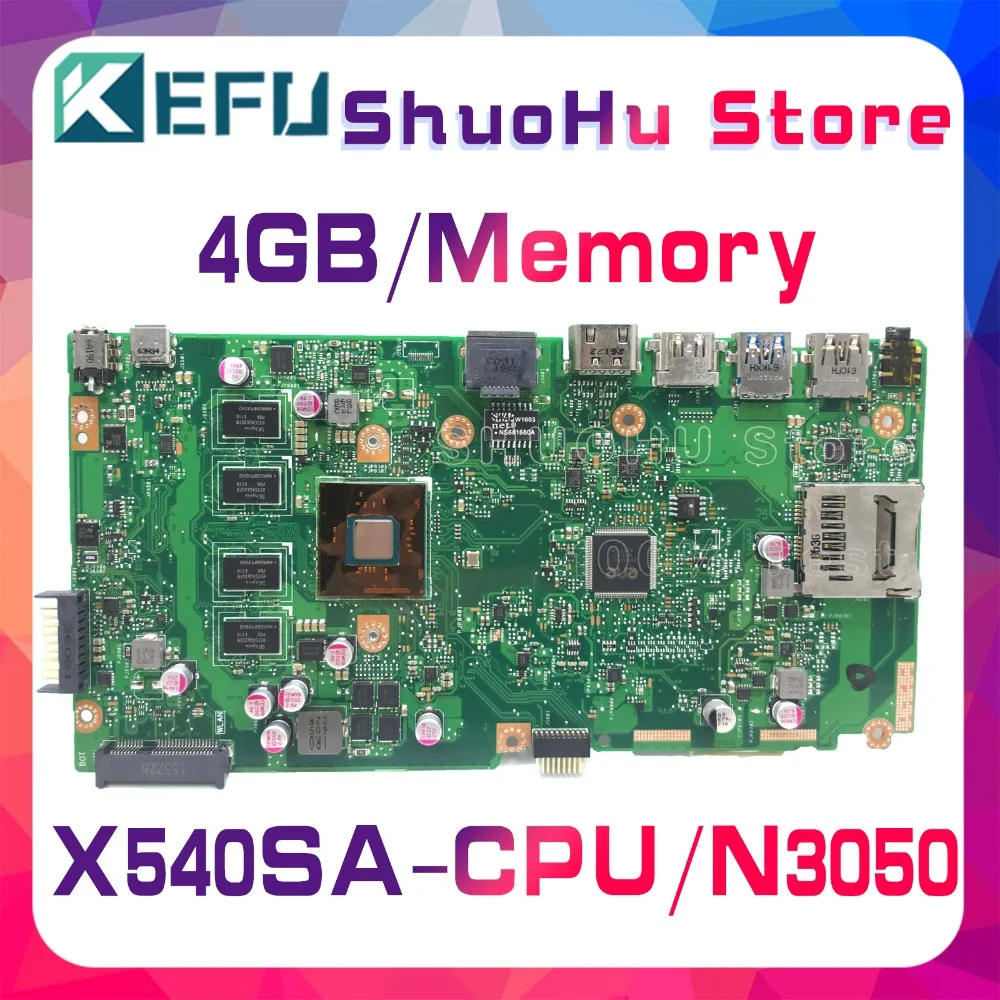 Kefu для ASUS X540SA X540S F540S cpu/N3050 4 ГБ/память Материнская плата ноутбука протестирована работа оригинальная материнская плата