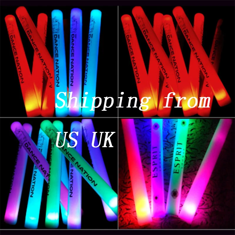 Glow Sticks 100pcs LED Party Light Stick Colorful Flashing