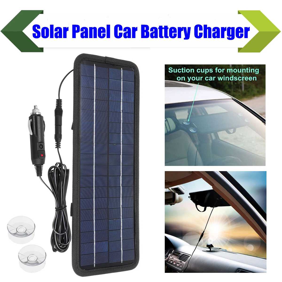 4.5W 12V Portable Boat Car Solar Panel Trickle Battery Charger USB Outdoor Power Single Crystal 4.5W 12V Portable Boat Car Solar Panel Trickle Battery Charger USB Outdoor Power Single Crystal