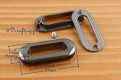 

eyelets metal with washer grommets gunmetal oval 8 pieces 25 mm CK86