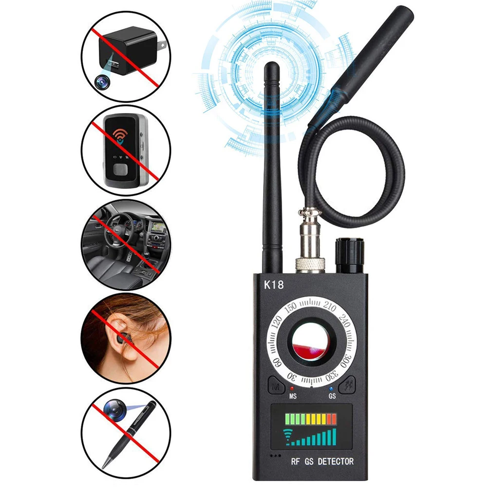 

Wireless Mini Camera Detector Full-Range RF Signal Bug Detector Ultra-high Sensitivity GSM Signal Detector