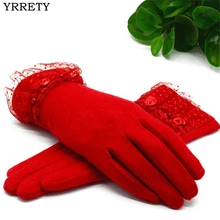 YRRETY Модные женские Новые однотонные Красные кружевные хлопковые перчатки для женщин длина запястья аппликация варежки Зима Весна Элегантные женские перчатки YRRETY Модные женские Новые однотонные Красные кружевные хлопковые перчатки для женщин длина запястья аппликация варежки Зима Весна Элегантные женские перчатки