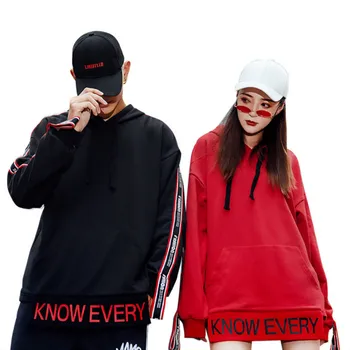 

Solid Hoodies Striped Printing Sleeve Hooded Hoodies Men/Women Clothes 2019 Harajuku Hip Hop Hoodies Sweatshirt Male Plus Size