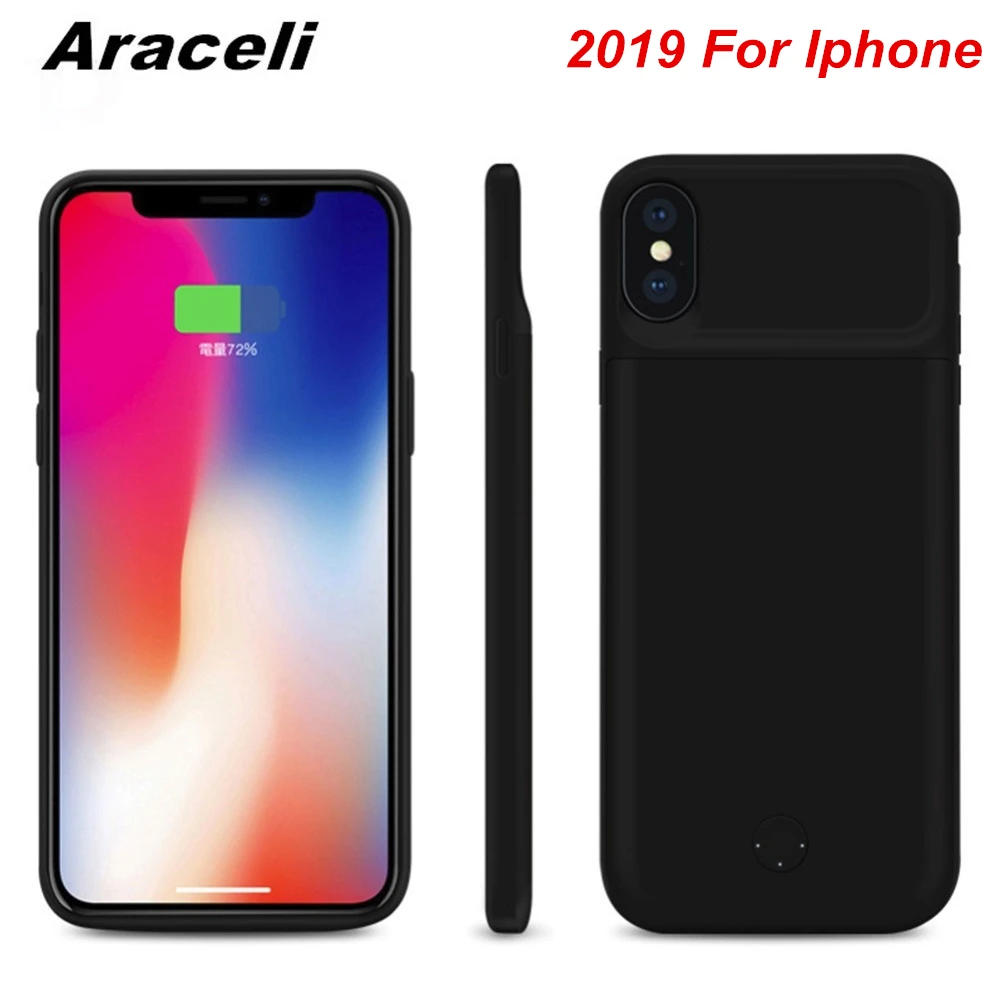 

For Iphone 6 6S 7 8 6 Plus 7 Plus 8 Plus X XS XR XS Max Battery Charger Case Smart Silica gel Material Battery Case Power Bank