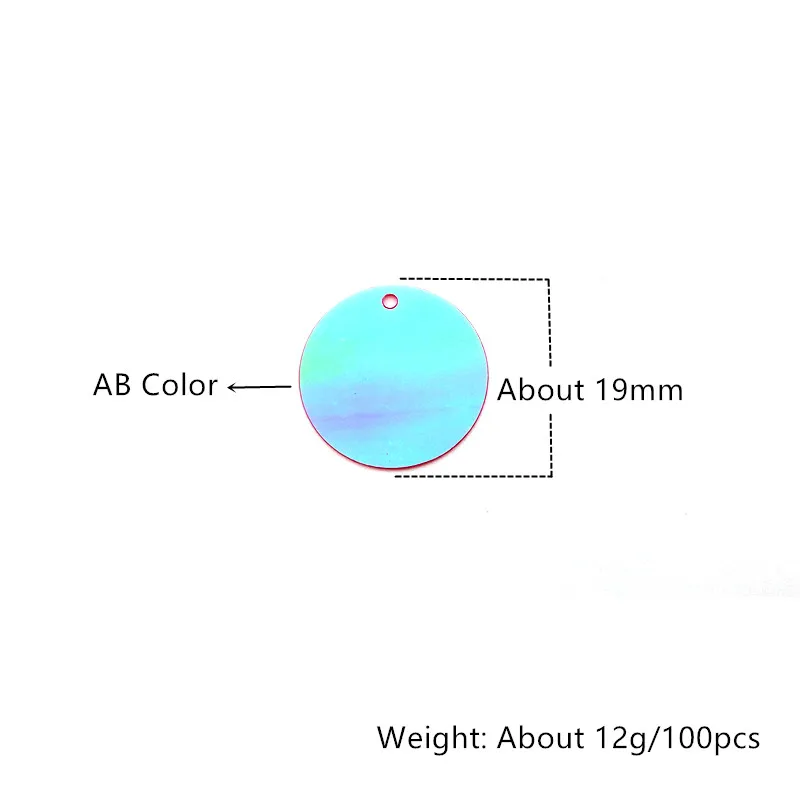 100 шт 18 мм AB Цвет свободные блестки Diy платье швейная отделка для одежды ручной работы серьги ремесла для свадьбы очаровательные аксессуары