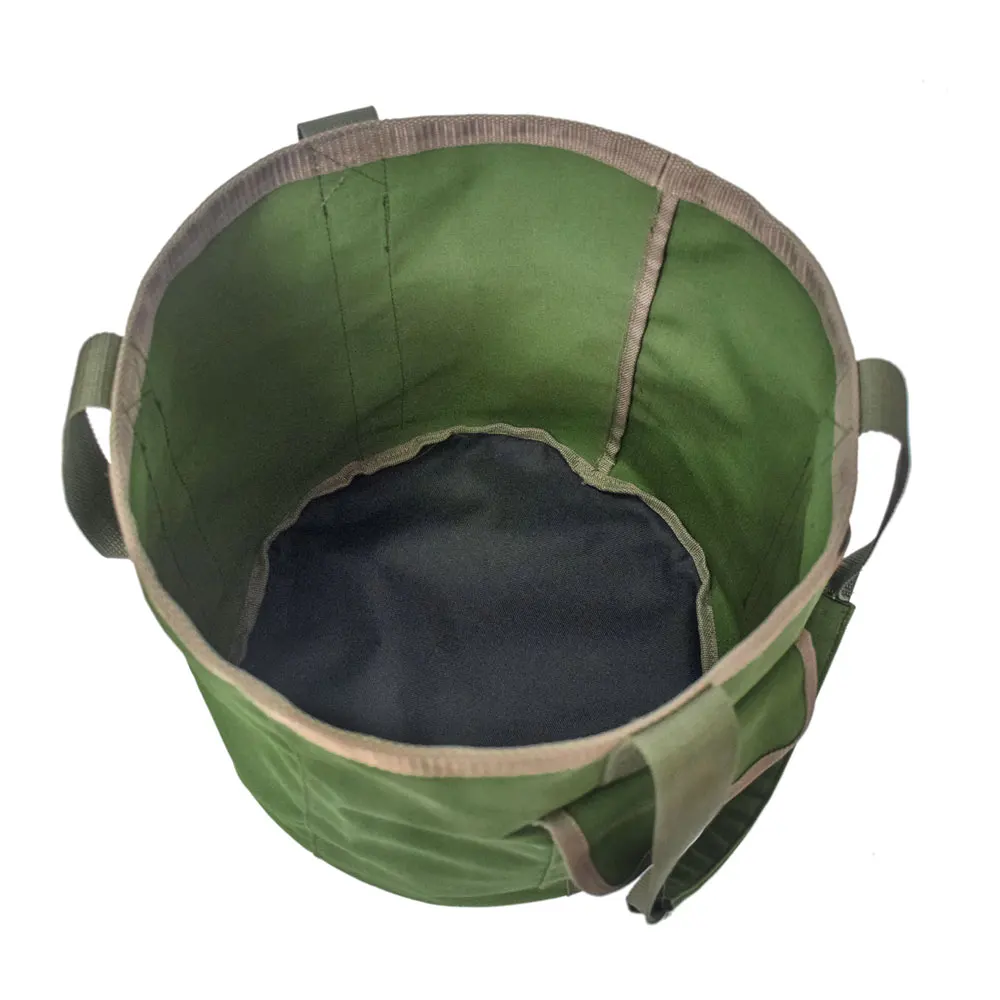 Waterproof Storage Bag Pouch for Garden Tool Portable Bucket Tool Bag Garden Bag for Leaves Foldable Tool Pouch with handle