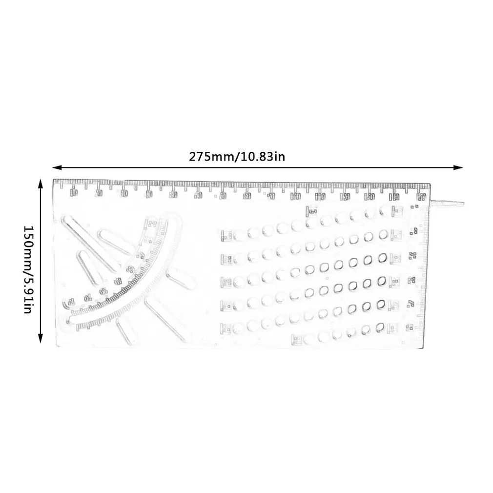 Деревообрабатывающая Калибровочная линейка многофункциональная Изысканная квадратная 45 градусов 90 градусов линейка ABS 3d