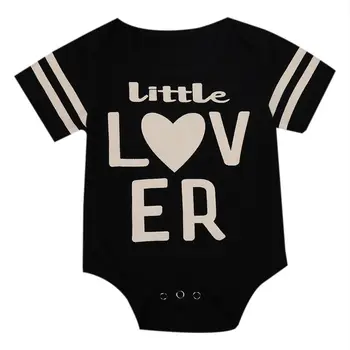 

LOVE Newborn Toddler Infant Baby Cotton Casual Bodysuit Boy Girl Unisex Bodysuits Short Sleeve Clothes Casual Outfit