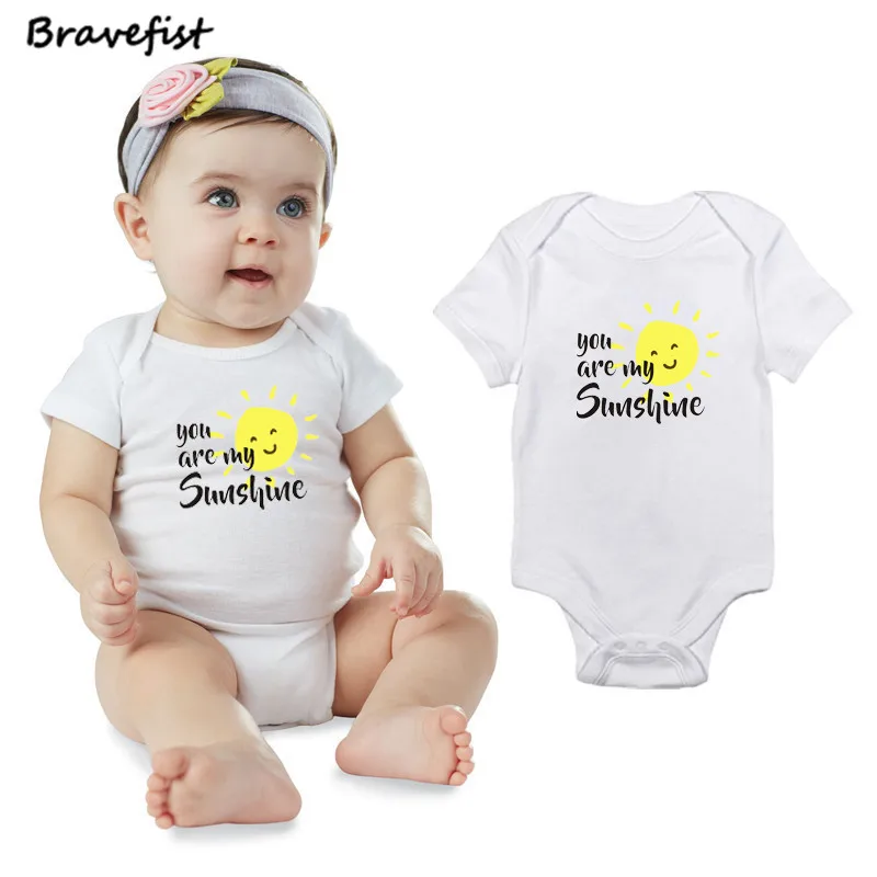 Baby Boy Short Sleeve Jersey Bodysuit You are My Sunshine 1 Baby Clothes