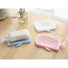 Милый мультфильм КИТ выдалбливают слив мыльница губка стойка Туалет мыльница держатель многофункциональный аксессуары для ванной комнаты