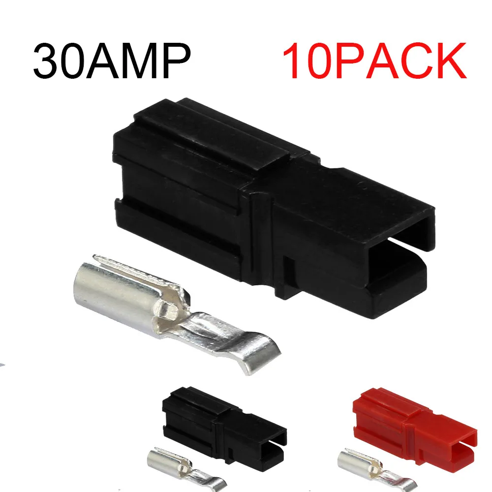 

Fast connection and disconnect, simple and safe 10 Pack 30Amp for Plug Power Pole Electrical Charger Battery Connector