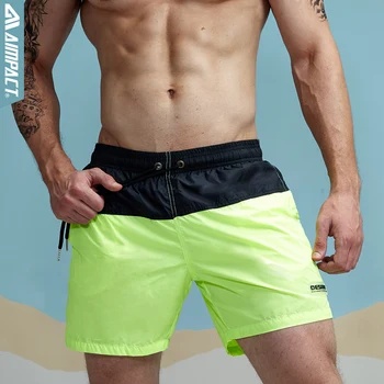 

Aimpact Fashion Summer Sexy Beach Men's Shorts Leisure Lining Liner Men Board Short Patchwork Fast Dry Elastic Waist Short 2DT62