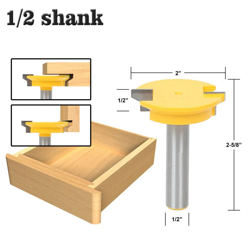 1 шт. 12,7 мм 1/" хвостовик Реверсивный ящик передний шарнир деревообрабатывающий бит вольфрам карбид замок для ящика резак для дерева