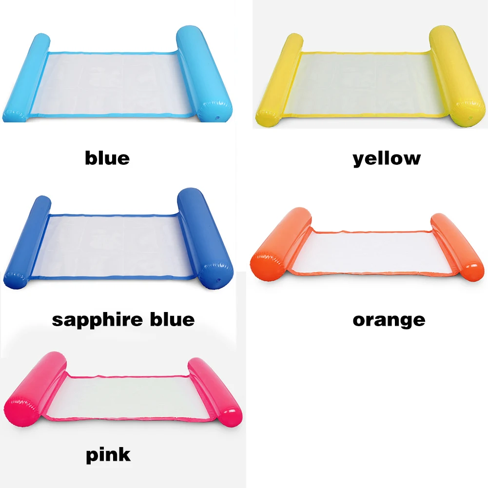Summer PVC Outdoor Water Hammock Swimming Pool Kids Adult Foldable Inflatable Floating Bed Chair Beach Lounger Backrest Recliner Summer PVC Outdoor Water Hammock Swimming Pool Kids Adult Foldable Inflatable Floating Bed Chair Beach Lounger Backrest Recliner