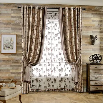 

Window Curtain For Kitchen/ Living Room Blackout Curtain Floral Rustic Furnishing Customized Ready-Made Oracle Patterns