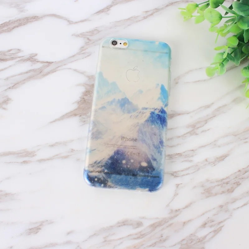 Landscape Scenery Case For Iphone 6 6S Mountain Sea Nature View Slim TPU 10