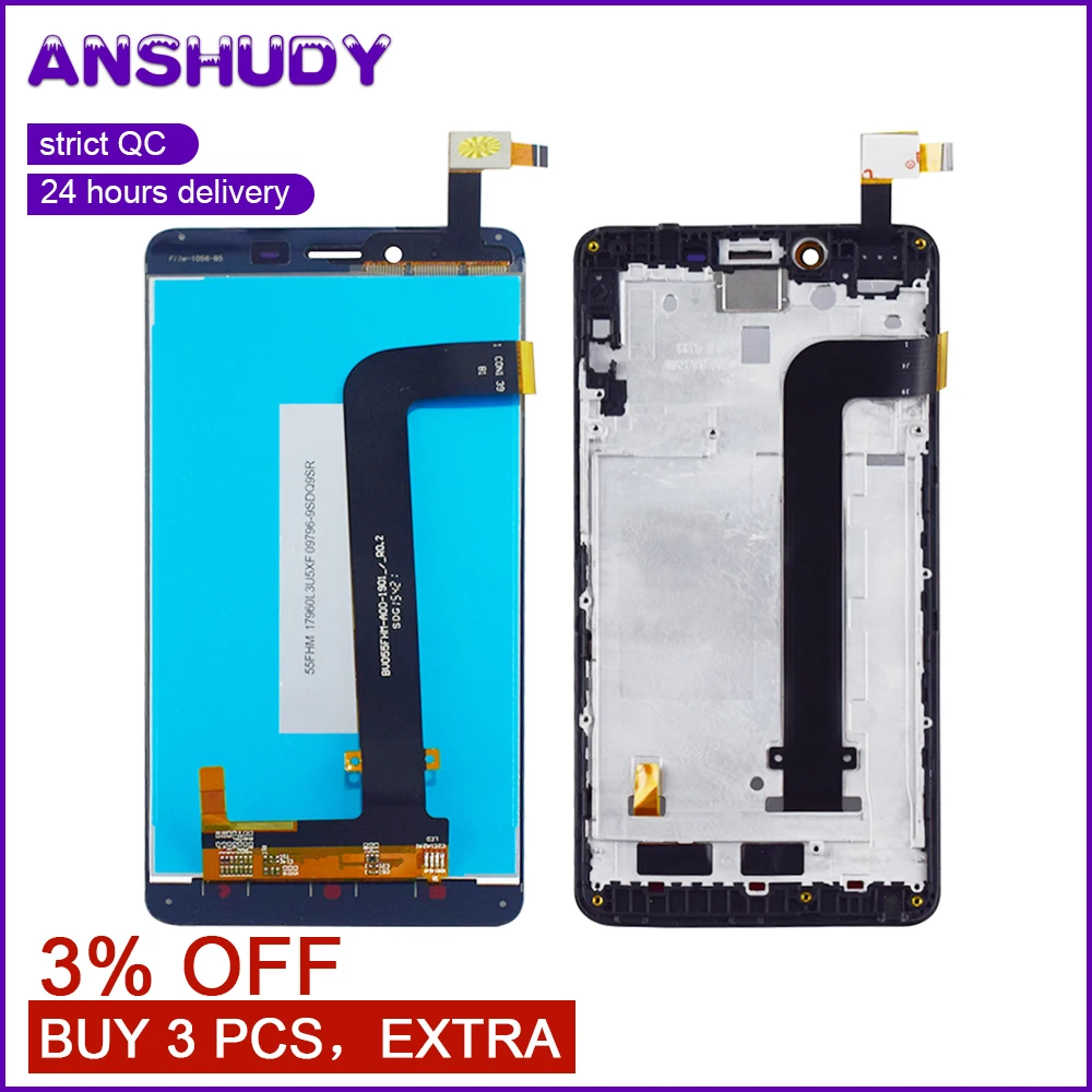 

For Xiaomi Note 2 LCD Display Touch Screen Digitizer Glass Assembly Frame For Xiaomi Hongmi Note2 Redmi Note 2 Display Screen