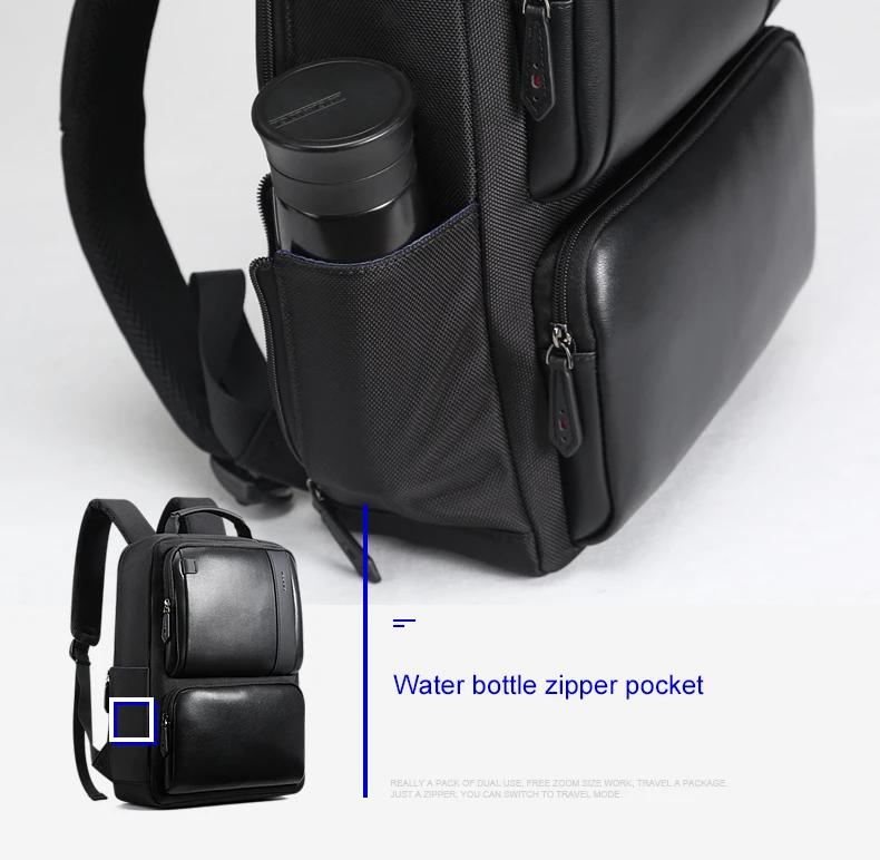 BOPAI, черный кожаный рюкзак, сумка для колледжа для мальчиков, Мужская Противоугонная сумка, сумки для путешествий, корейский стиль, мужской рюкзак, школьная сумка