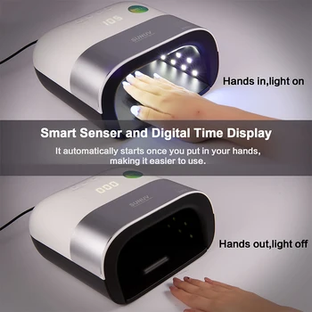 SUNUV SUN3 Nail Dryer Smart 2 0 48W UV LED Lamp Nail with Smart Timer Memory Smart 48W UV LED Nail Dryer Lamp