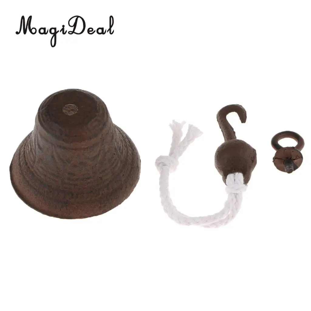 Outdoor Dinner Bells Vintage Antique Cast Iron Bracket Mounts Bell Indoor Outdoor Wall Mounted Door Bells