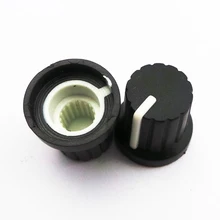 PHISCALE 50pcs orange potentiometer knob with non-slip stripes for single double potentiometer 15x12x15.6/15*12*15.6mm,speaker a associated with a midpoint of 3 5 cm single potentiometer a10k