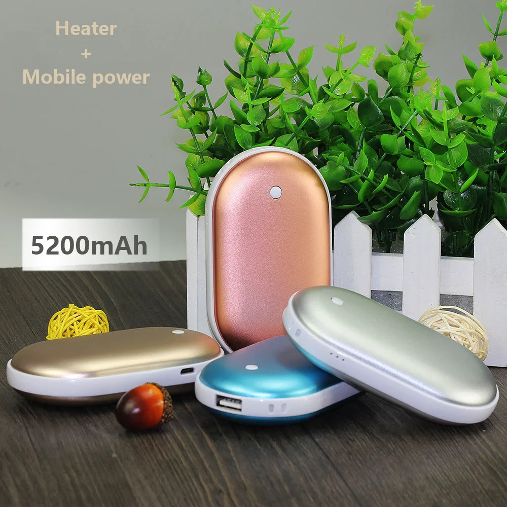 Heater Hand Warmer Portable Mobile Power Supply Macarons Double Heating  Aluminum Alloy Mobile Phone Charging Treasure