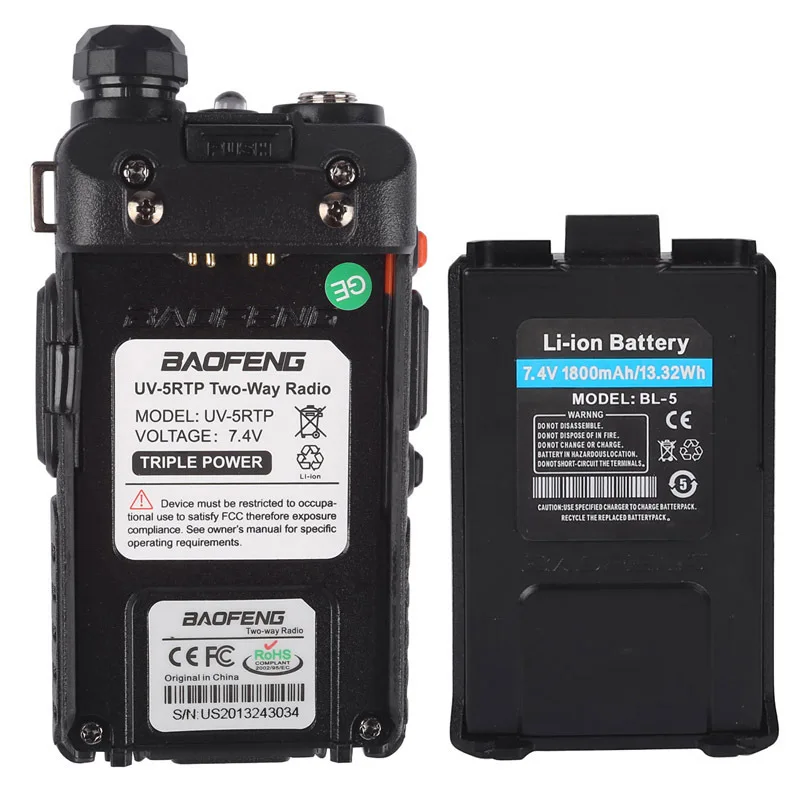 Двухдиапазонная FM рация Baofeng с динамиком UV 5RTP 136 174/400 520 МГц 1/4/8 Вт|walkie talkie|radio walkie
