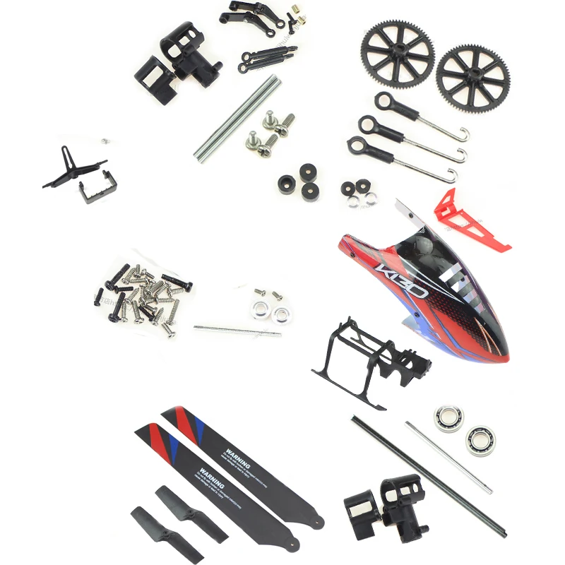

XK K130 RC Helicopter Spare parts set head blade landing gear connecting rod screw bearing gear